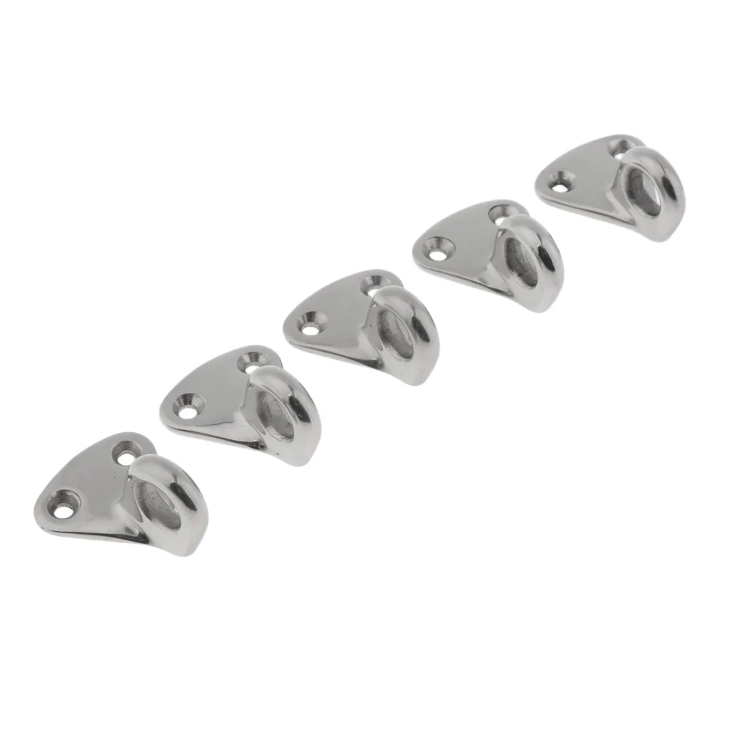 Robe/Coat/Hat Wall Mounted J Hook Boat Hanger Ring 316 Stainless Steel pack of 5