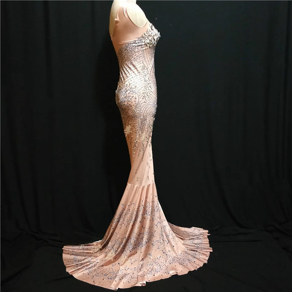 Sexy-Fashion-Sparkly-Big-Crystals-Dress-Long-Train-Women-Birthday-Costume-Prom-Celebrate-Nude-Big-Tail (1)