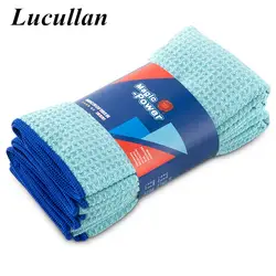 Lucullan Магия мощность супер Absorbancy вафельное плетение ткань 30X40 см 380GSM микрофибры полотенца для витражные краски и интерьер