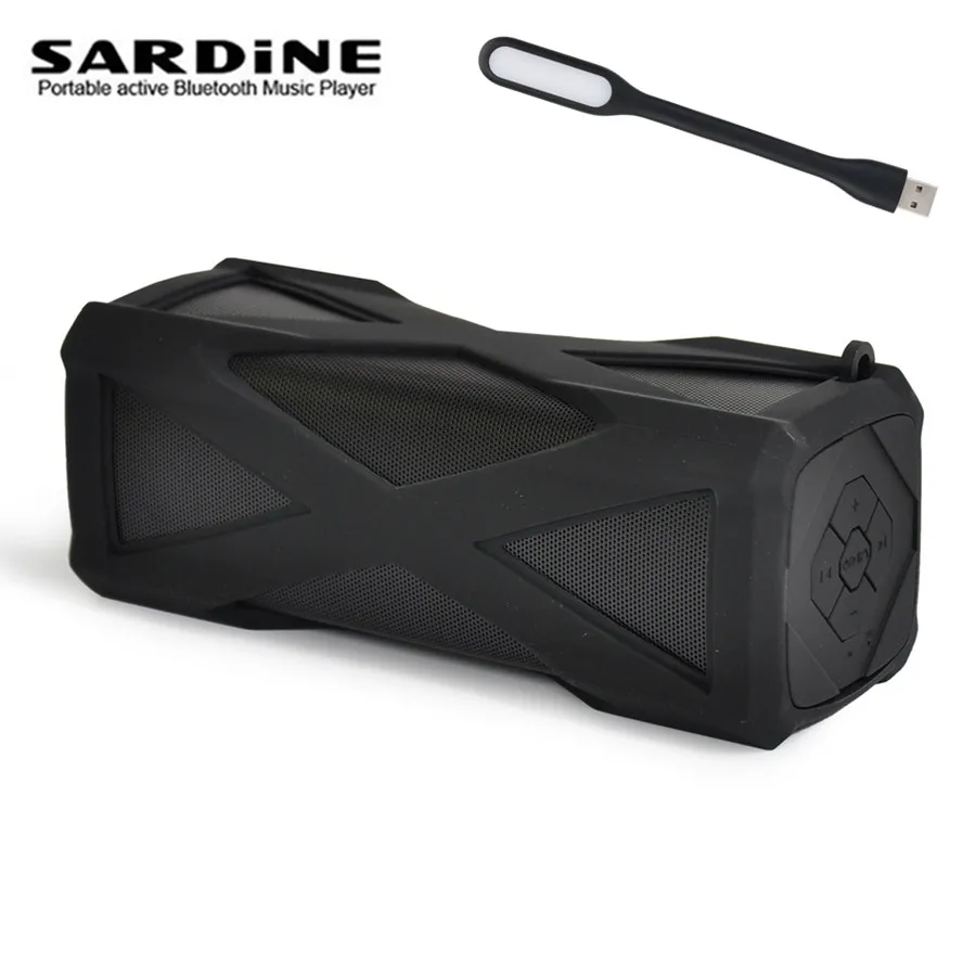

Sardine Powerbank Anti knock waterproof Bluetooth Speaker, wireless USB 6W Sound Box TF HIFI good quality column Outdoor charge