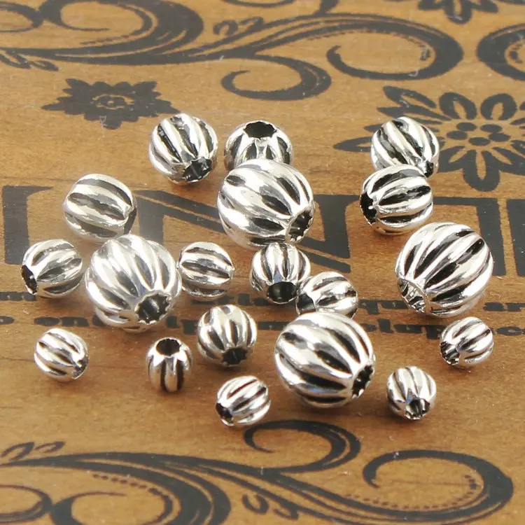 Handmade 925 silver beads jewelry findings sterling silver jewelry