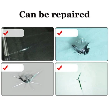 

Styling-auto This~Magic Repairs Kits Can Repair Cracked Phone Screen Windshield And All Glass Yellow 1 piece instruction sheet