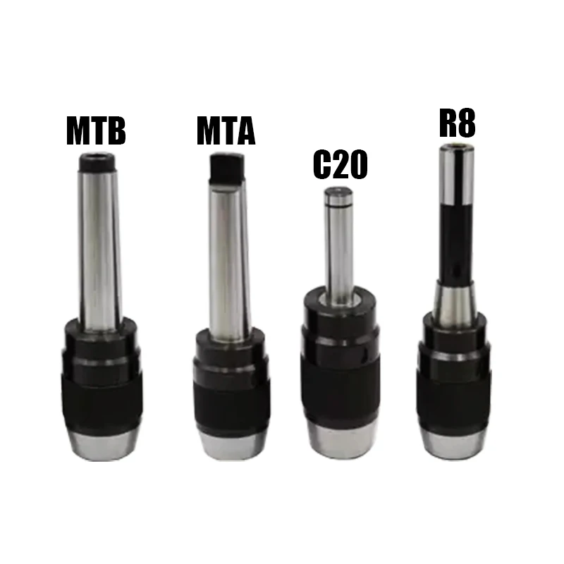 

MT2(B) APU16 Range:1-16mm MTB3 APU13 1-13mm MTB4 APU16 with thread Integrated keyless self tight Drill chuck for lathe mill