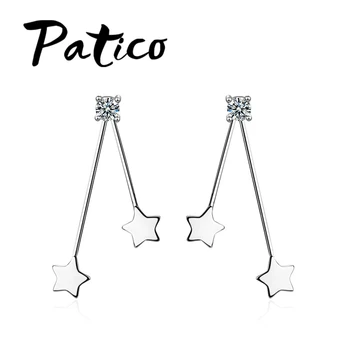 

Top Quality Star Pendant Long Earrings For Women/Lady Fashion Style Long Geometric 925 Sterling Silver Jewelry Accessory Earring