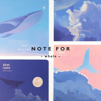 

Cute Sketchbook Whale Island A5 Blank Pages Sketch Book DIY Diary Drawing Book Planner Diary Notebook