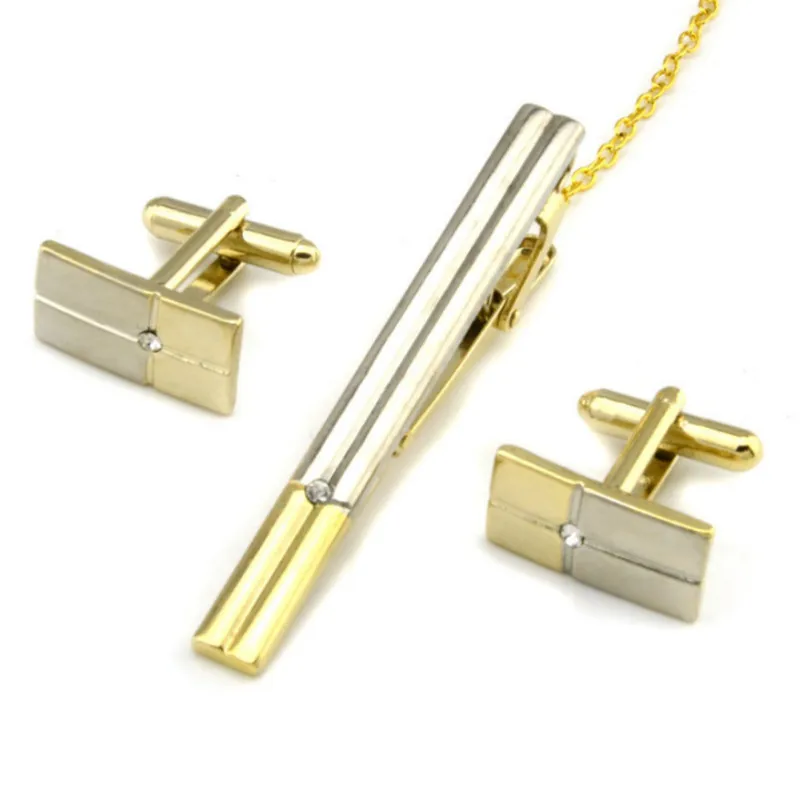 

Drop Shipping XIAONIANSHI Tie Clip Cufflink Set Top Quality Tie Pin Cuff links Set Tie Bar Link Set Cufflinks for Mens Wholesale