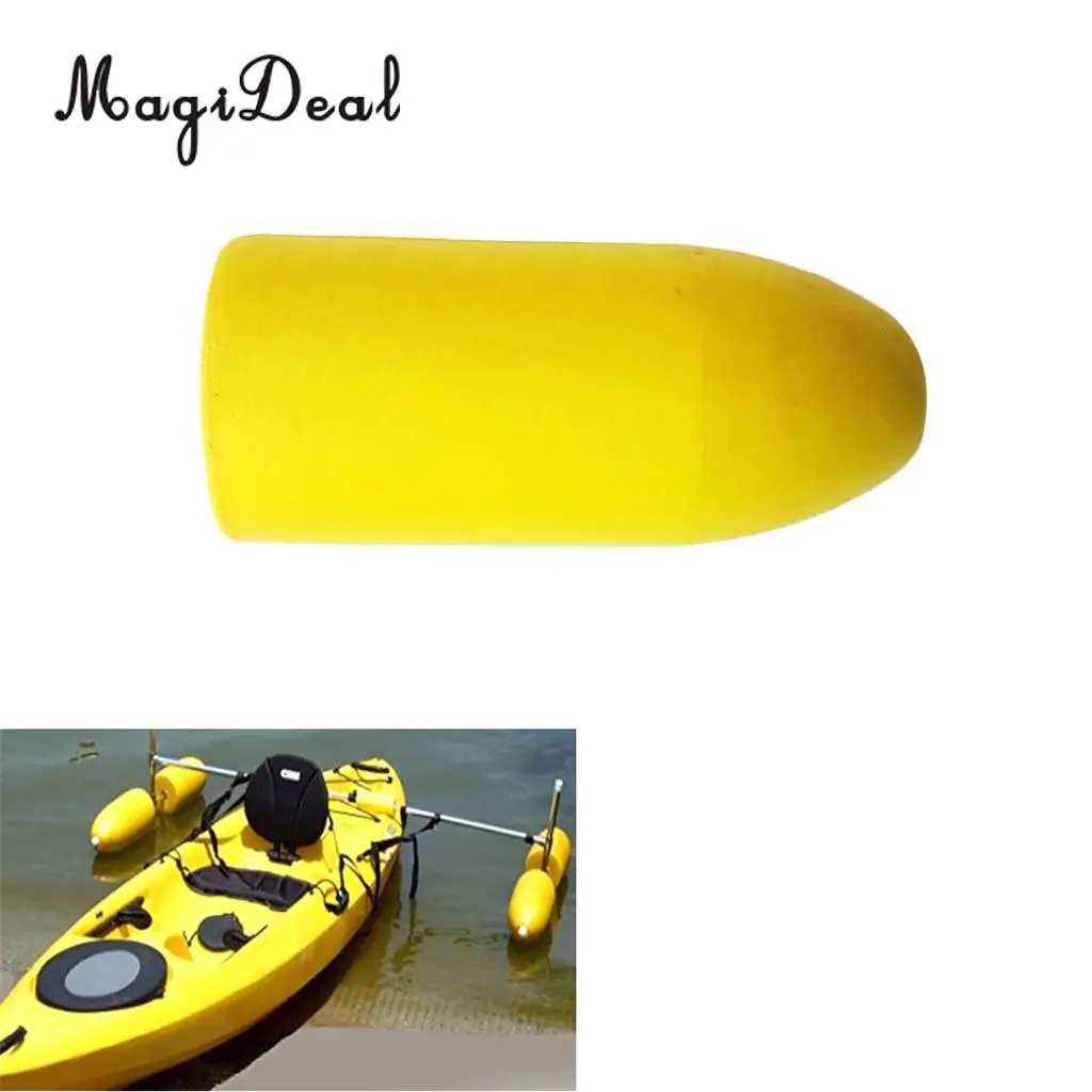 4Pcs Premium Yellow PVC Foam Kayak Canoe Outrigger Stabilizer Water Float Buoy for Boat Fishing Standing SUP Beginners