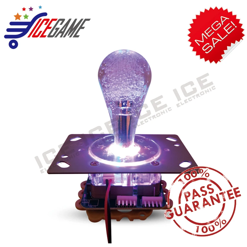 

2PCS a lot colorful game joystick two connector toy machine joustick change colors light game controller