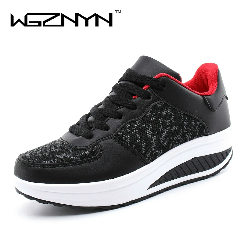 

WGZNYN 2017 Swing Breathable Woman Flats Chaussure Femme Platform Shoes for Women Canvas Zapatos Mujer Ladies Footwear