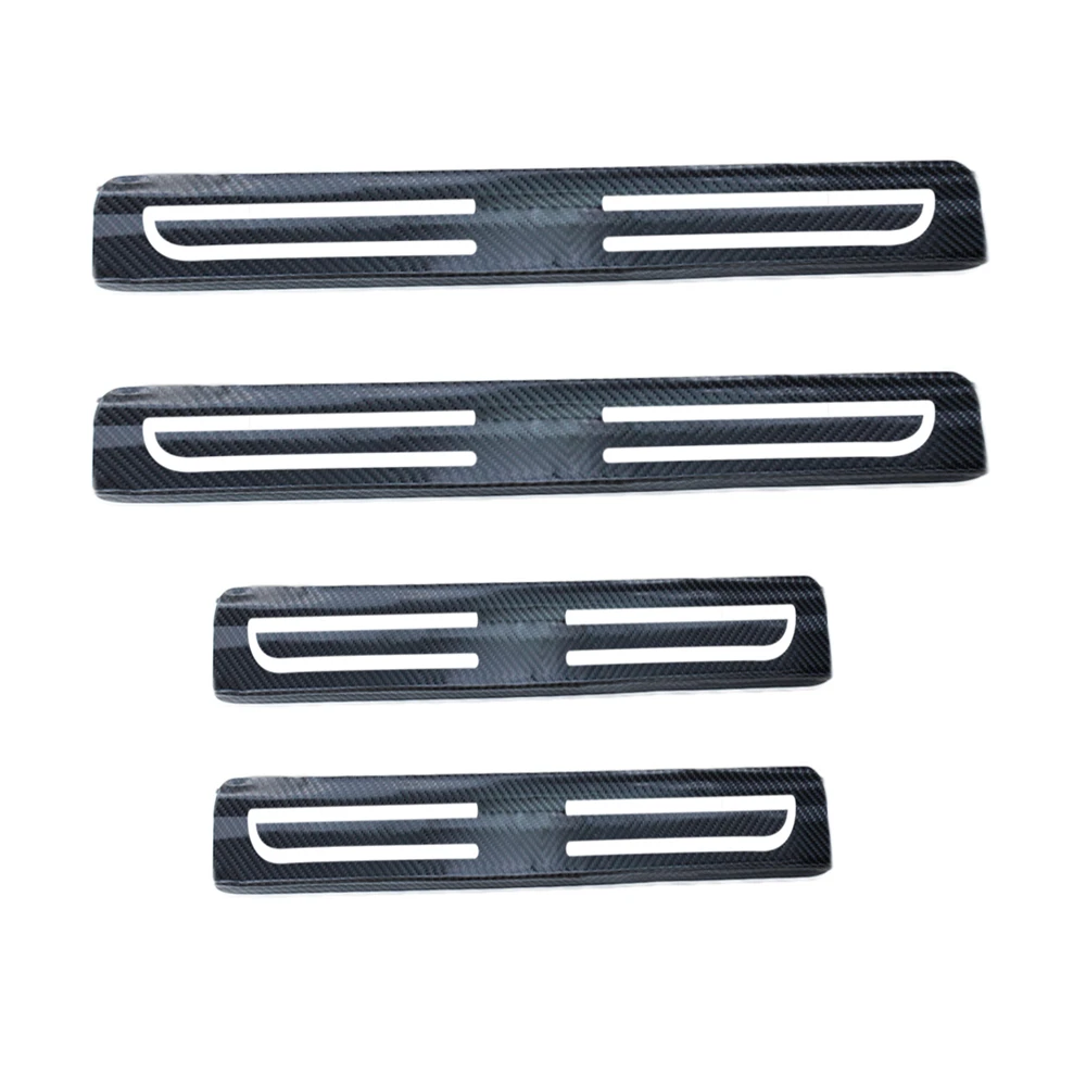 

4D Carbon Fiber Reflective Car Door Sill Stickers For SUBARU Impreza Legacy XV Forester Outback Tribeca Car-Styling 4Pcs