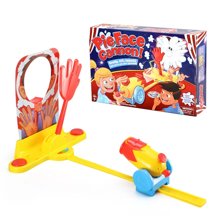 

launching cream butter cream game face smashing dispatcher party game couple play camera pie face showdoun machine for kids