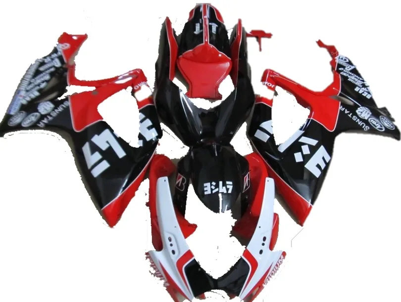 

with red white black Fairing kit for GSXR600 750 K6 06 07 GSXR 600 GSXR 750 2006 2007 ABS fairings set+gifts