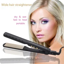 Керамический широкий выпрямитель для волос распыление фанеры щипцы для завивки волос Быстрое нагревание температура выпрямления волос инструменты 110-240 В