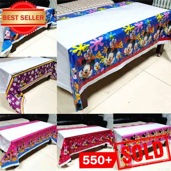 

Mickey Mouse Tablecloth Kids Birthday Party Supplies Party Decoration Minnie Mouse Table Cloth Baby Shower Disposable Tablecloth