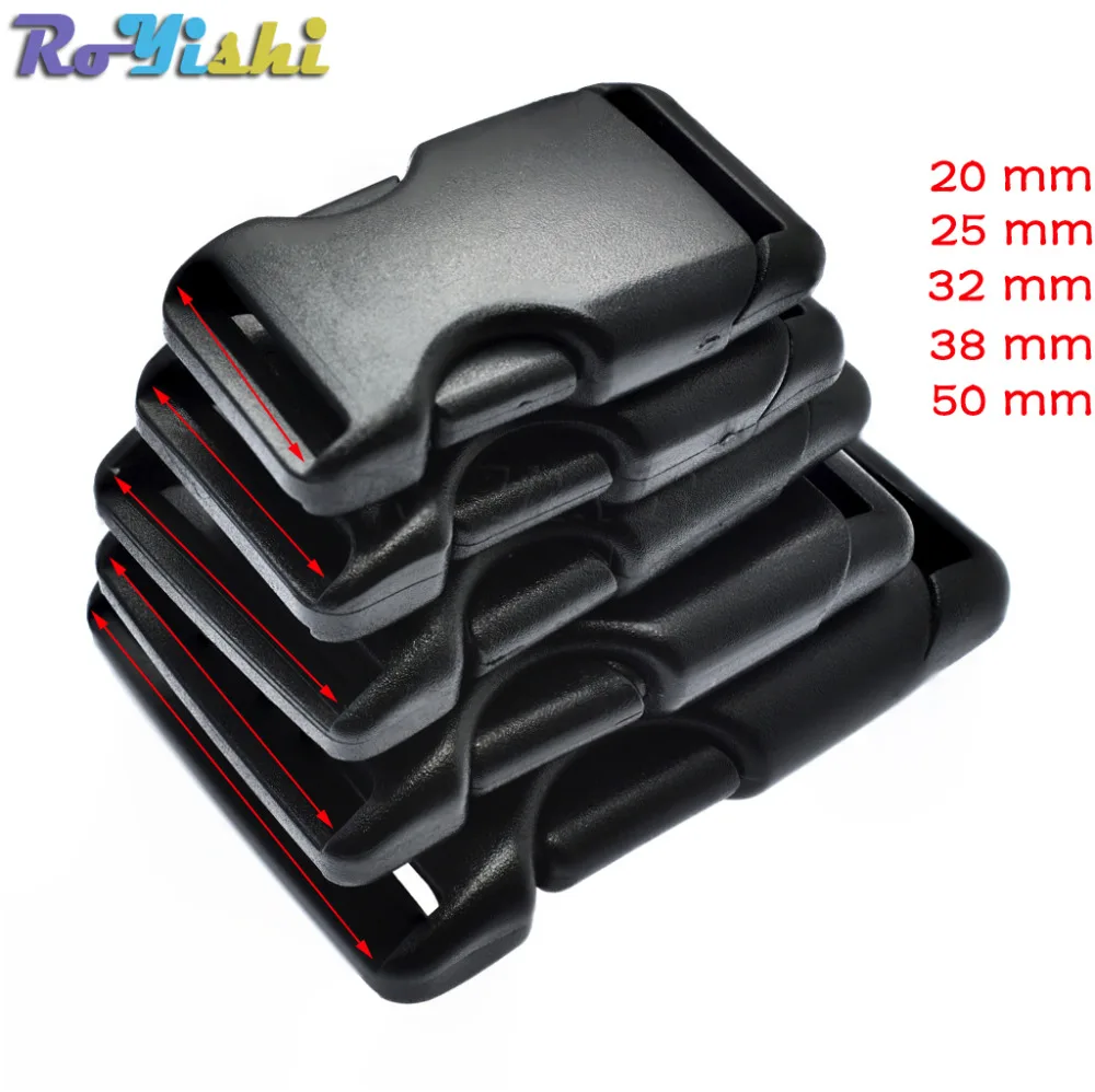15mm//20mm//25mm//32mm//38mm//50mm Various Sizes Side Release Plastic Knapsack Buckle