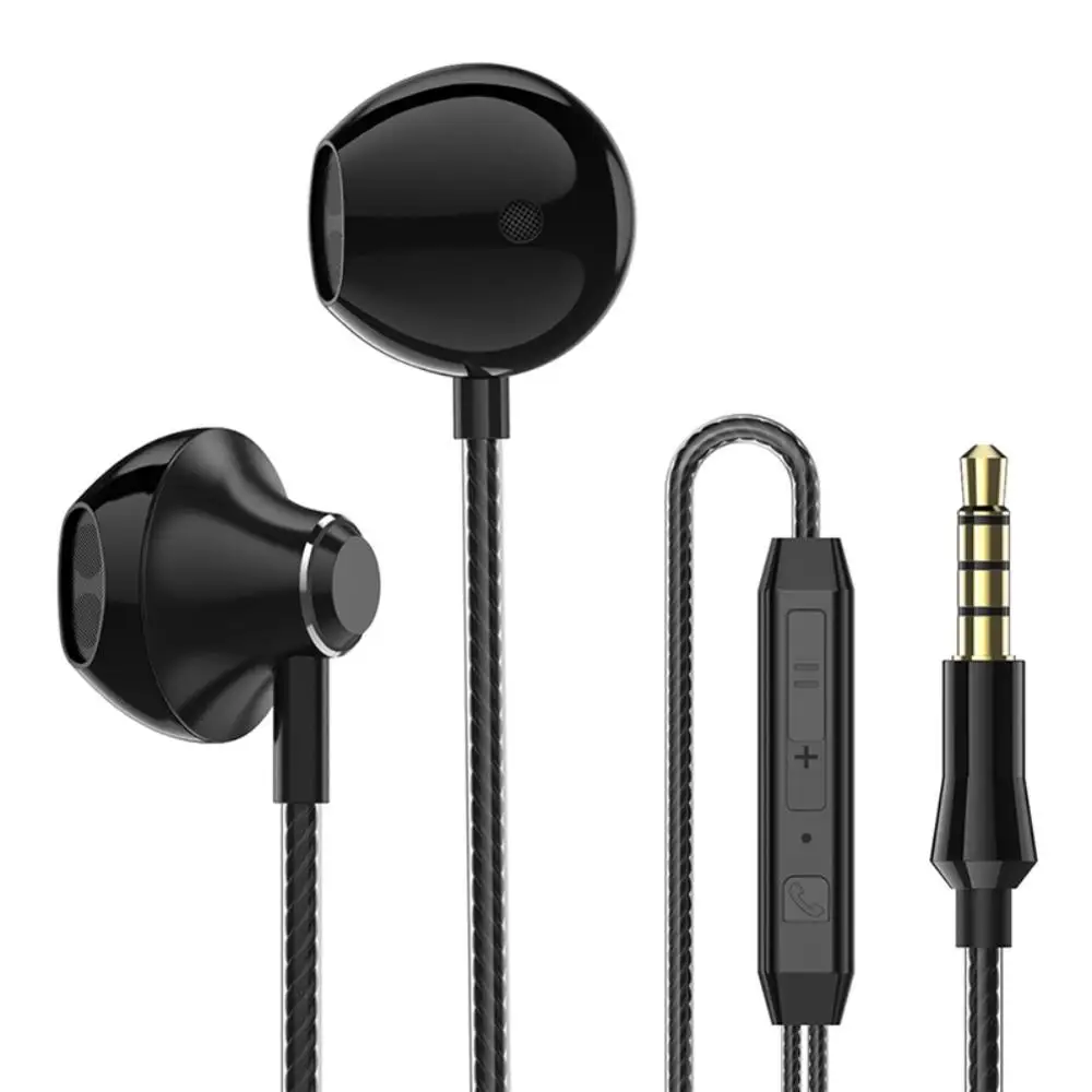 Наушники Earpods, супер бас, микрофон, в ухо, гарнитура, 3,5 мм, для iphone 6, 6s, xiaomi, для мобильного телефона, смартфона, проводная гарнитура - Цвет: Черный