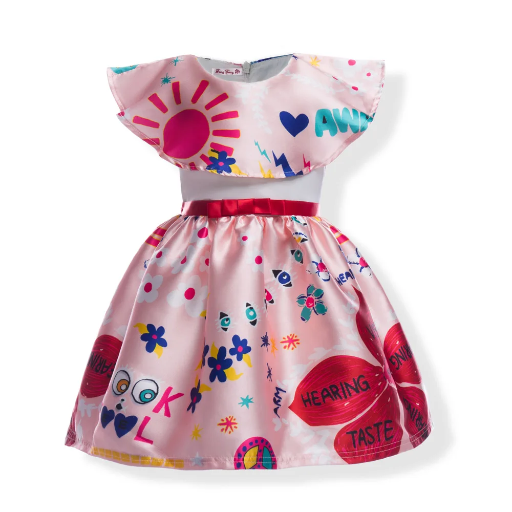 

Girls Evening Dresses Kids Princess Tutu Dress Summer Dress Baby Girl Clothes Flower Girls Pink cute sleeveless Dress clothing