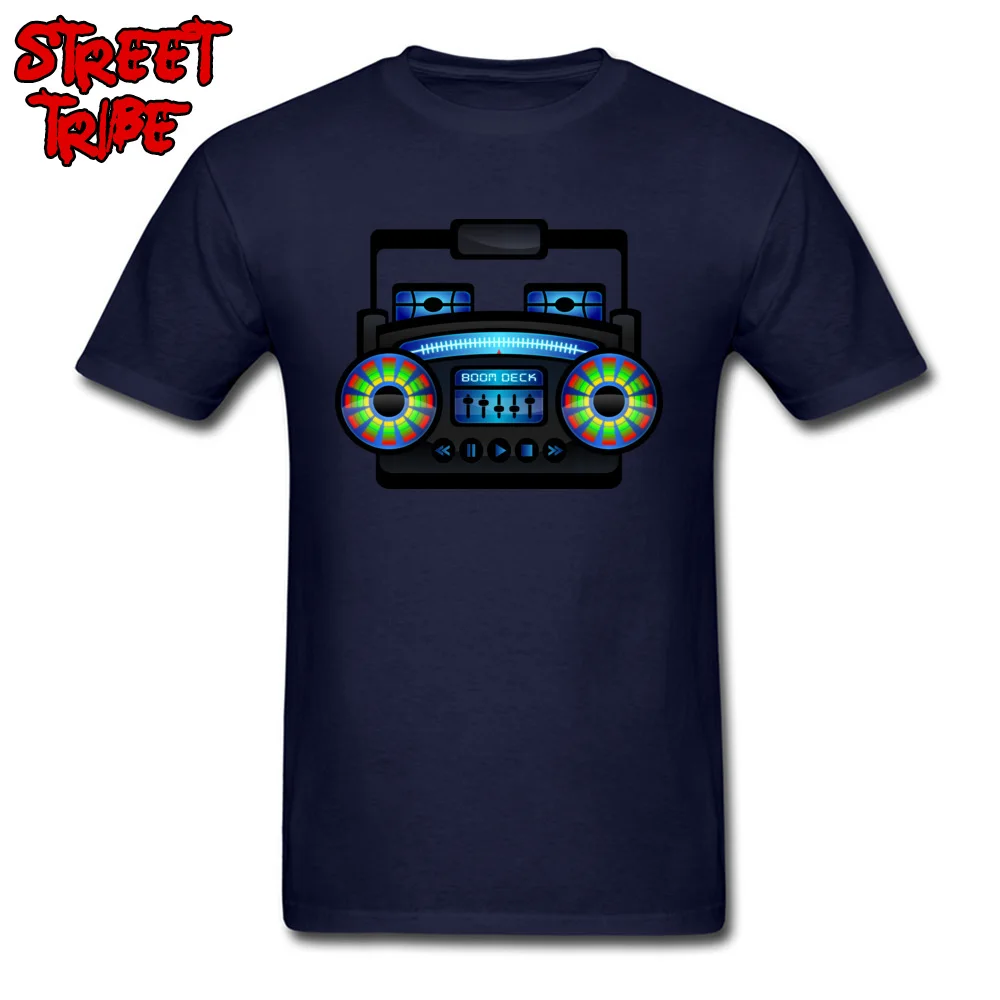 Мужская футболка Boombox темно-синяя в стиле панк уличная одежда Забавные футболки