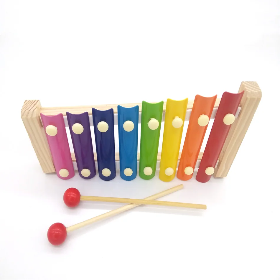 Обучения и образования Деревянные Для детские музыкальные Игрушки деревянные инструменты мудрость Juguetes 8-Примечание музыкальный инструмент
