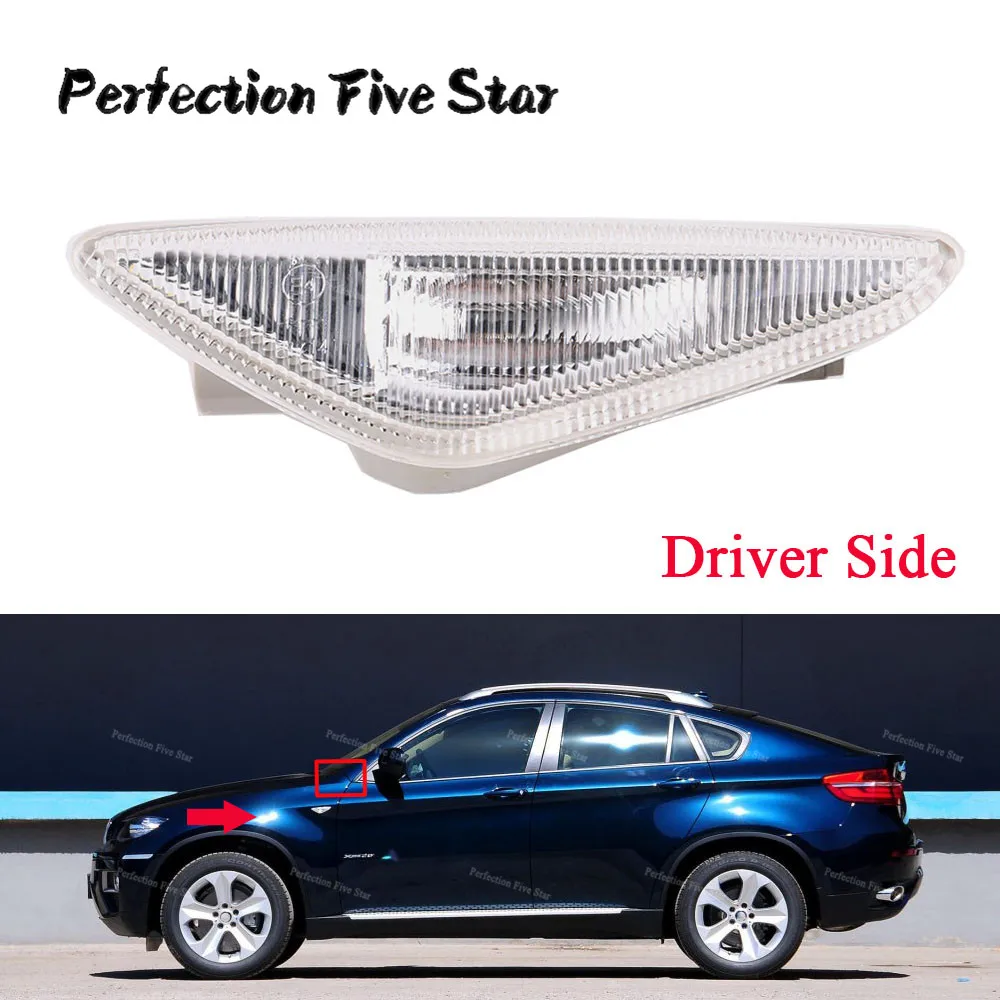 

63137171007 Fender Side Marker Turn Signal Light Left For BMW X3 X5 X6 E70 2007-2014 E71 2008 2009 2010 2011 2012 2014 E72 F25