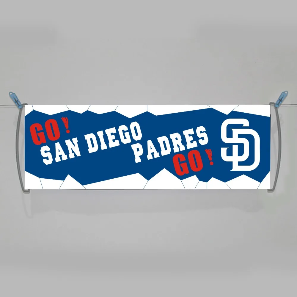 Custom San Diego Padres Hand Banners Polyester Pongee Mlb Team