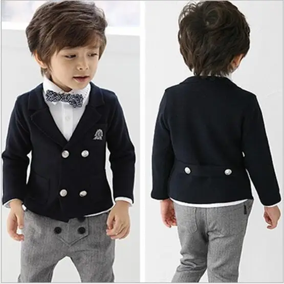 3 piece Blazers jackets for Baby boys Wedding suits Kids clothes suit