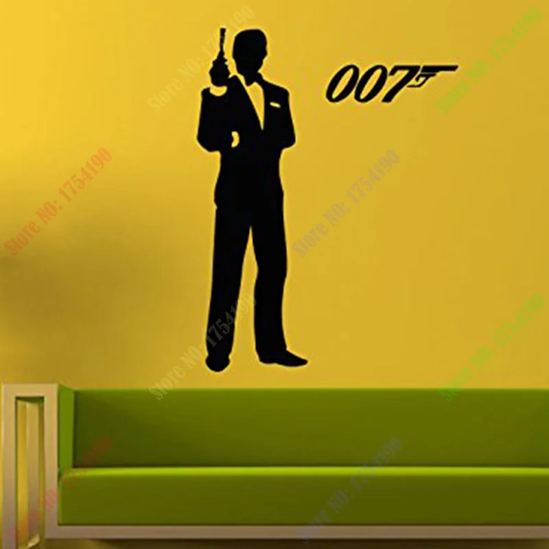 007 James Bond Wall Decal Wall Vinyl Sticker Home Art Wall Murals