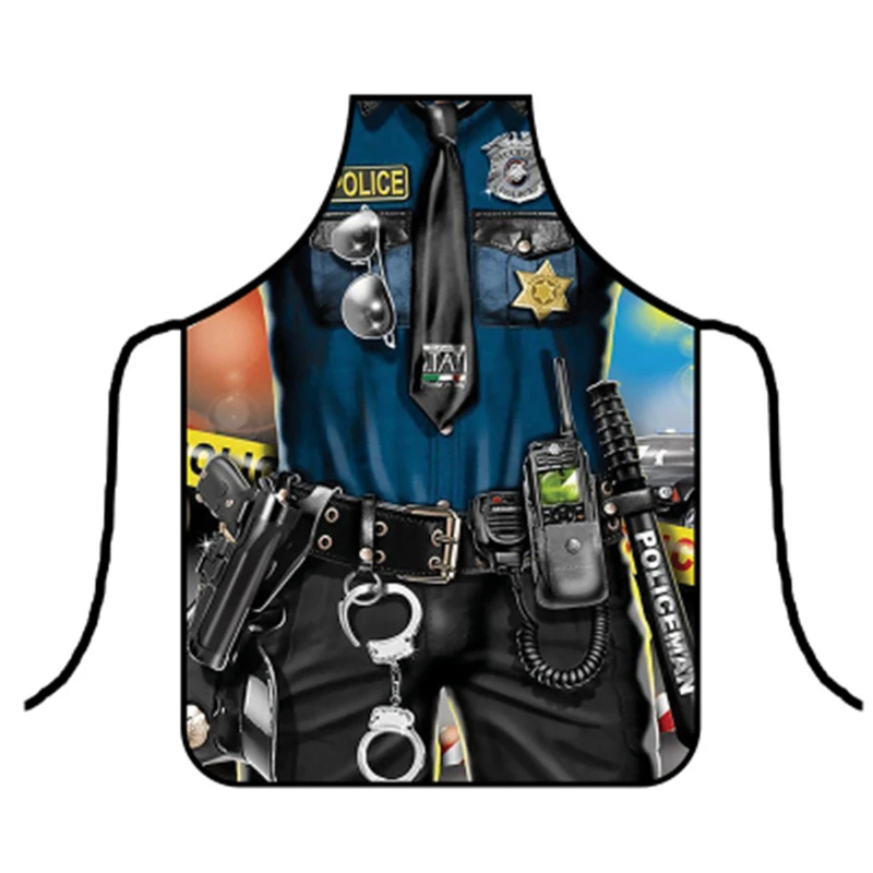 New Arrival Creative 3D Funny Apron Super Hero Kitchen Apron Man Women Sexy Aprons Waterproof Dinner Party Cooking Pinafore