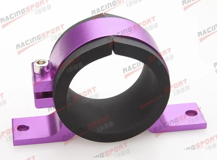52mm Fuel Pump Bracket Anodised Single Billet Filter Clamp Cradle Black