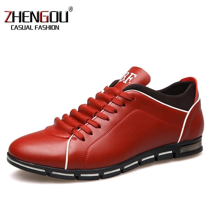 

ZHENGOU Big Size 37-50 Men Casual Shoes Fashion Leather Shoes for Men Summer 602 Men's Flat Shoes Dropshipping