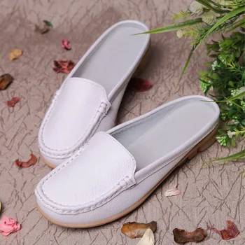 

Nice Summer Flats Casual Sandals Women Genuine Leather Shoes Women Slip On Flats Shoes Women Shoes Plus Size 25-61 2d18