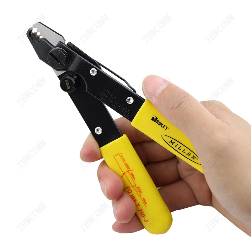 

Original Tri-Hole Fiber Optic Stripper FO103-T-250-J Miller Wire stripper clamp Fiber stripping pliers Free shipping