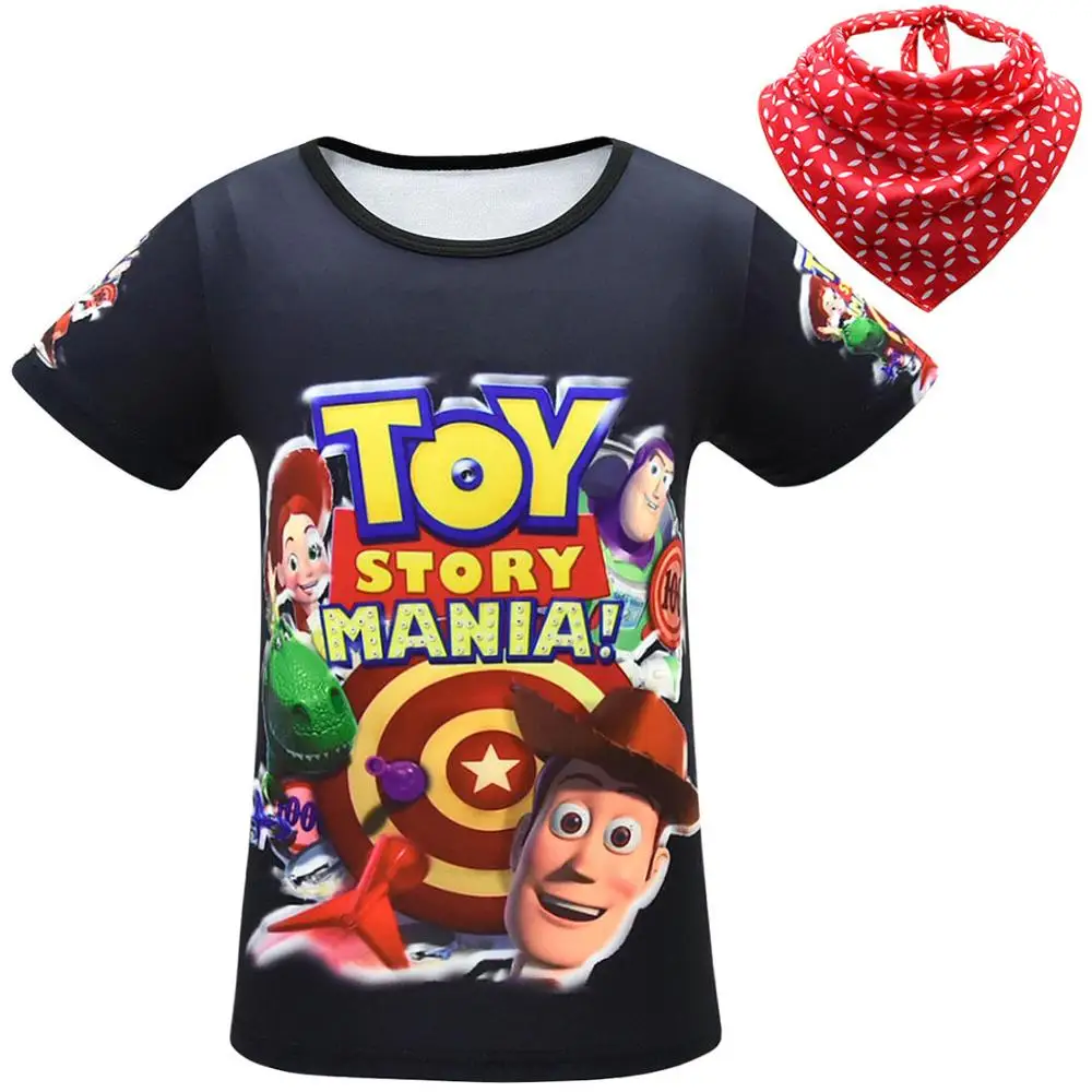 

2019 New Cartoon Toy Story 4 Buzz Woody Jessie Cosplay Kids T-shirt Anime Children Clothes T Shirt Tops Tee Boy Casual Clothing