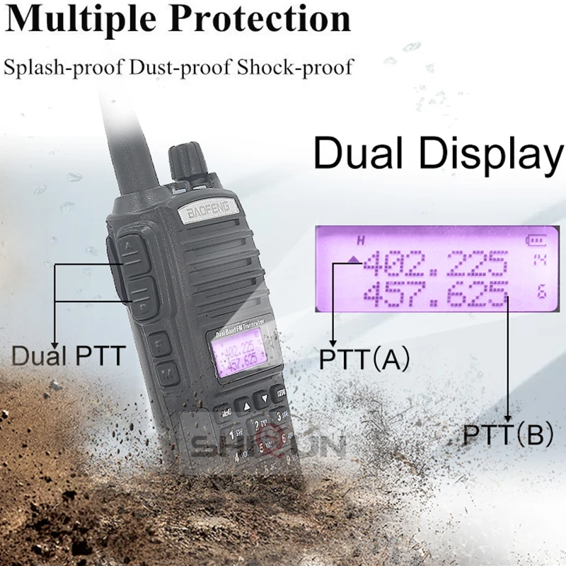 8 Вт UV-82 для переносного приемо-передатчика Dual Band с NA-771 VHF/UHF UV 82 иди и болтай Walkie Talkie “иди и 10 км UV82 BaoFeng 8 Вт 10 км UV-9R UV-5R