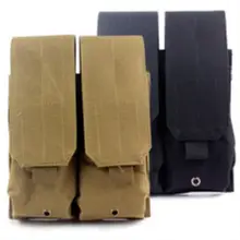 ГОРЯЧАЯ Tctical Molle Двойной Двойной Mag Подсумок Кобура 5.56 мм Для M4/AR15/M16 Пистолет Сумка