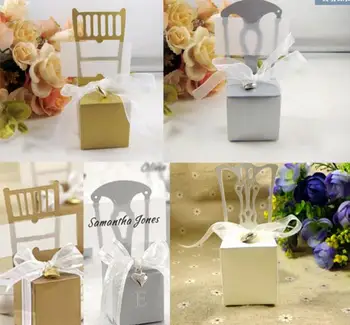 

creative love heart shape chair candy bag DIY marriage charm Shower Favor Candy Boxes Wedding Party Gift hold bag decor