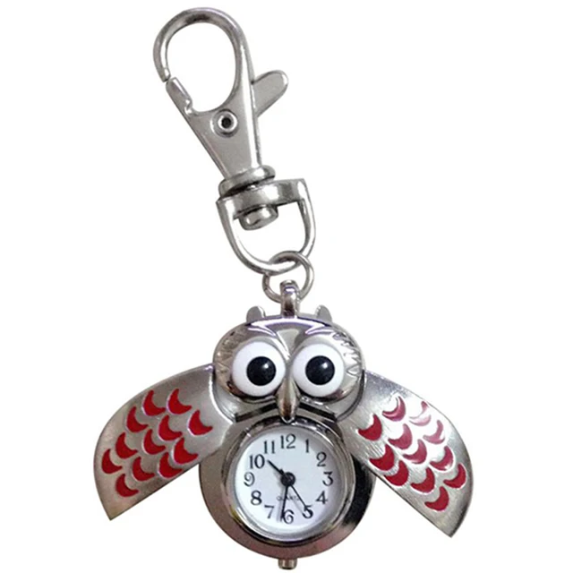 Fashion Owl Pocket Watch Women Cute Keychain Watch Ladies Womens Quartz Watch Fe Fashion Owl Pocket Watch Women Cute Keychain Watch Ladies Womens Quartz Watch Fe