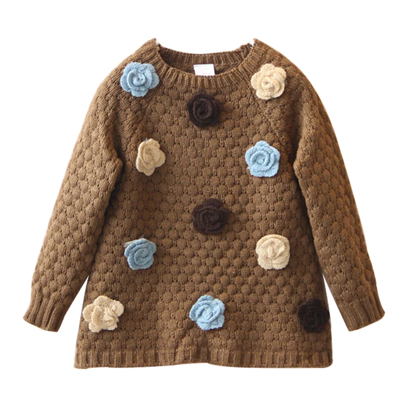 Baby girl flower sweater spring autumn girl Long Sleeve Outerwear O