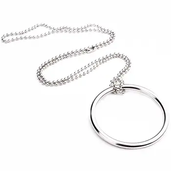 2 pcs New Self Linking Ring Chain Close-up Stage silver Magic Trick Ring of Tomorrow interseting street magic  S43 1