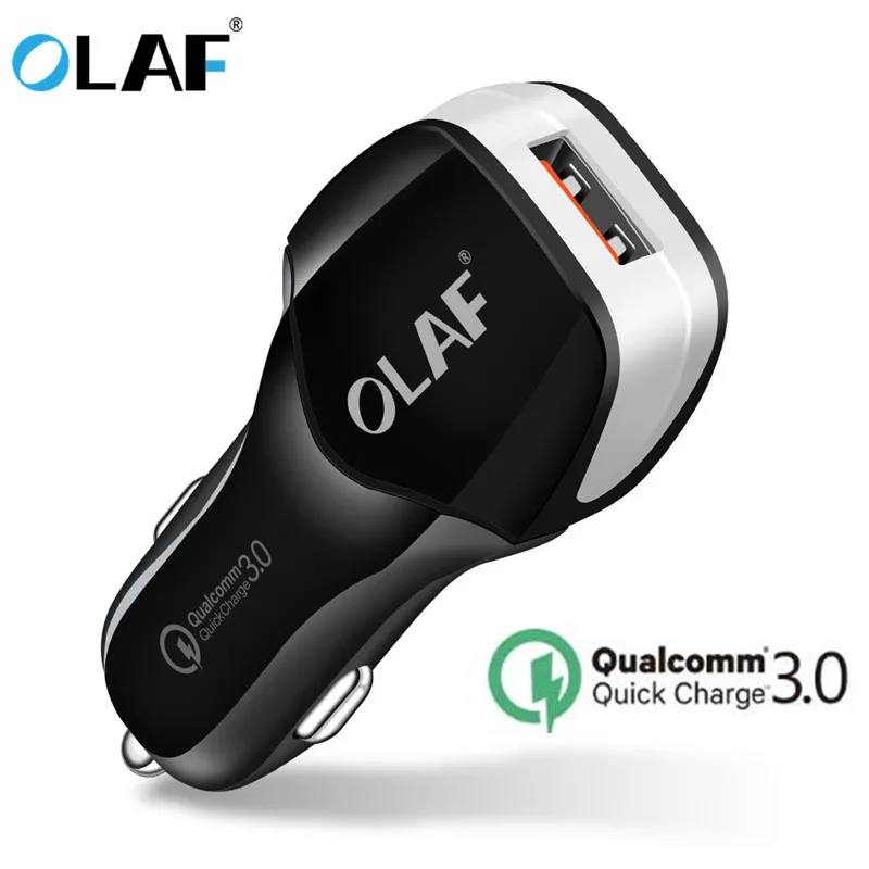 

OLAF Quick Charge 3.0 3A USB Car Charger For iPhone Samsung Xiaomi Fast Charging Travel Power Adapter For Huawei P20 Car-Charger