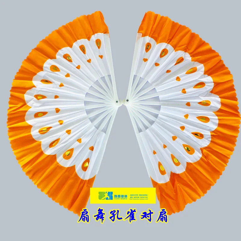 2 шт. Tai Chi двойной ручной вентилятор Мулан обучение Пластиковые вентиляторы переход цвет складной Taichi Perfermance