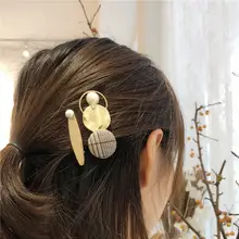 1 комплект модных аксессуаров для волос, заколки для волос с жемчугом, круглая пряжка, заколка для волос с кристаллами, заколка для волос