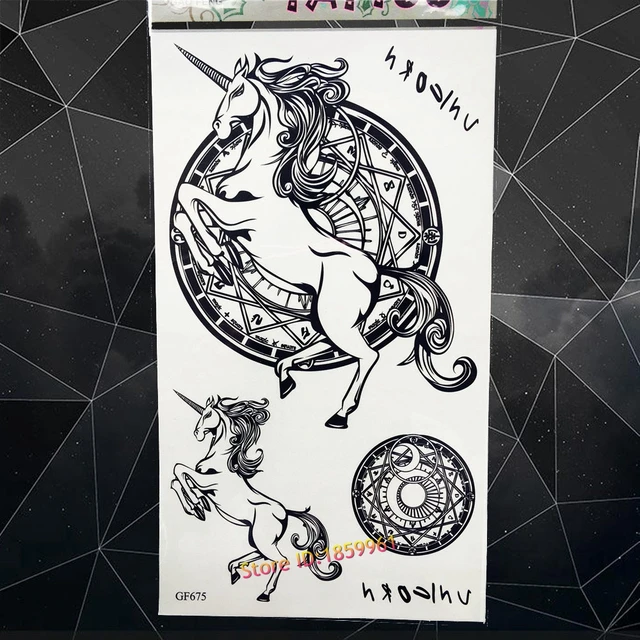 Pantera negra Homens Tatuagem Temporária Body Art Tattoo Falso colar 17