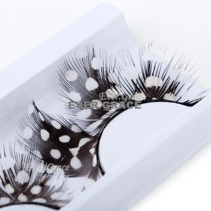 

ICYCHEER Long False Feather Eyelashes Makeup Eye Lashes Party Fancy Cosmetics Halloween