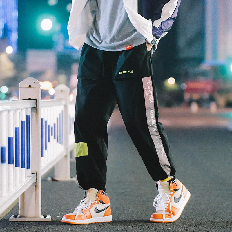 Hip Hop Street Harm Pants Patch Printed Jogger Pant Elastic Waist Mens Sport Casual Trousers New Fashion Summer Plus Size 5XL