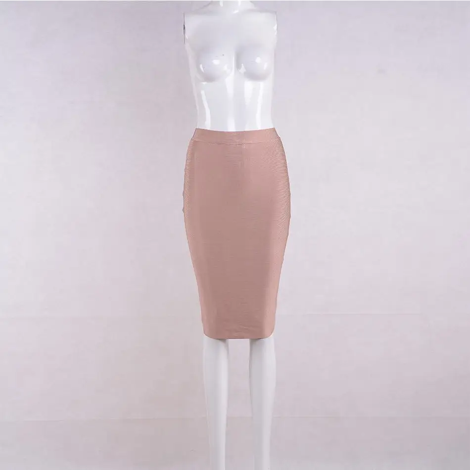 Новое поступление, Весенняя бандажная юбка для женщин, вечерние платья знаменитостей, модная женская ночная облегающая юбка-карандаш - Цвет: khaki