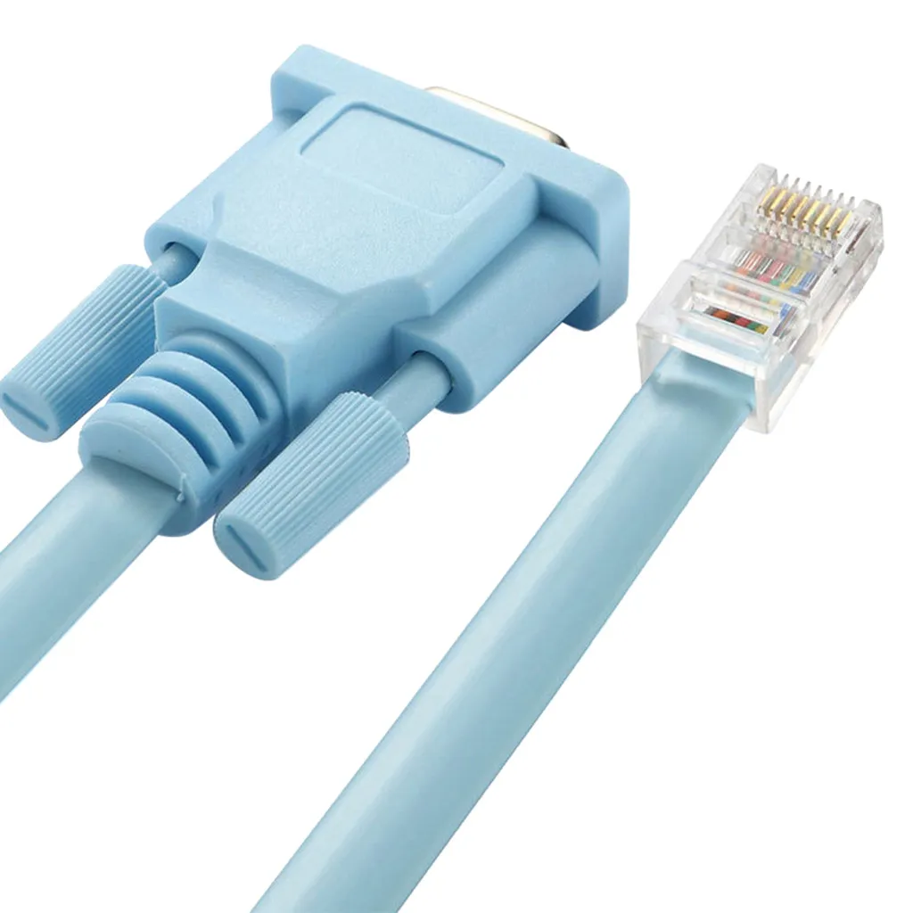 

Cat5 Ethernet to Rs232 DB9 COM Port Serial Female Cable High Quality RJ-45 to DB Network Adapter Blue 1.5m 5Ft Mayitr 0508