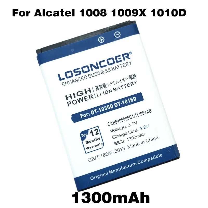 1300mAh TLi004AB для ALCATEL OT 2010 2010D 2010X 356 MO04 OT708 665X 708 One Touch 232|Аккумуляторы мобильных