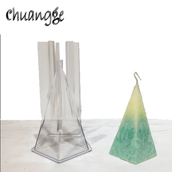 

CHUANGGE Five Sides Taper Candle Mold 7.5 X12.3cm plastic Mold Taper Candle Mould DIY Manual Candle mould