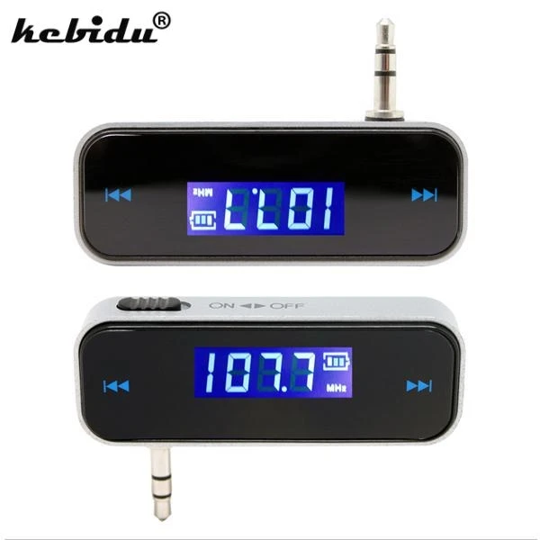 

kebidu3.5mm Car Radio FM Transmitter Handsfree Micro USB Cable For iPhone 5 5S 4 for iPad for Samsung S4 S3 Note 3 N9000 for HTC